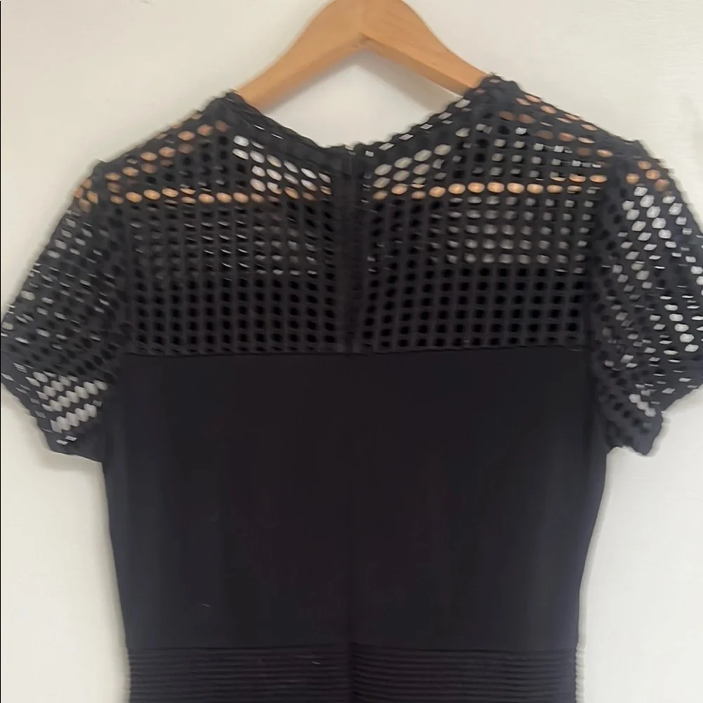 MICHAEL Michael Kors Black Eyelet Trim Dress M